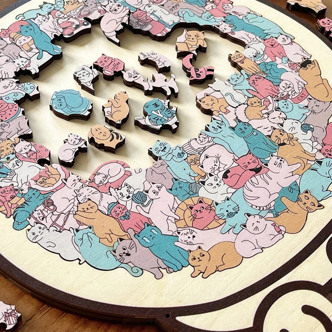 🔥LAST DAY 50% OFF - 🐱🐶 Cute Cat and Dog Puzzle – A Wooden Work of Art You Can Build🧩