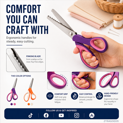 ✂️Multipurpose Pinking Shears Serrated Scissors