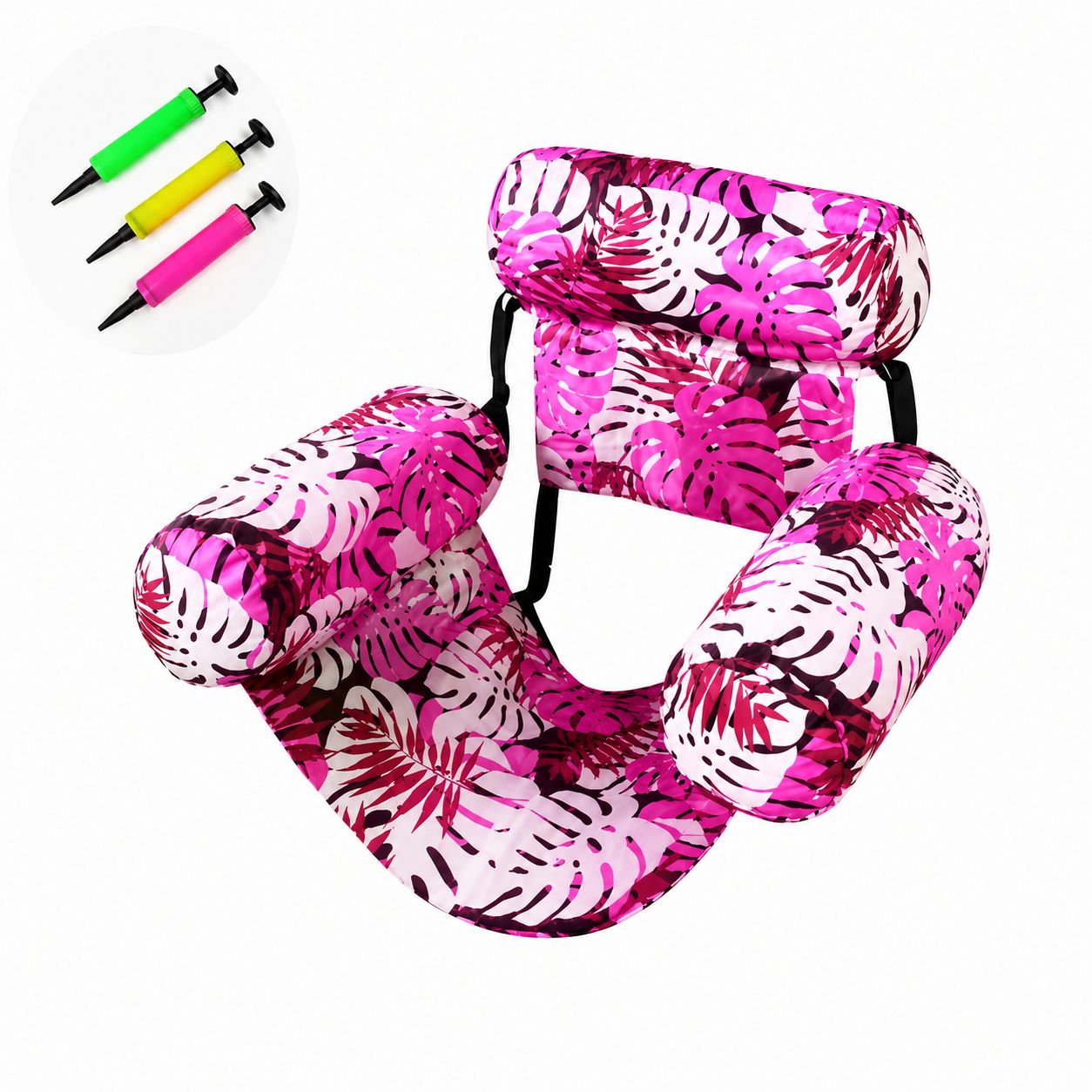 💎 50% ON INFLATABLE POOL FLOATING CHAIR! 💎 Tropical Leaf Design, Ultra-Lightweight & Puncture-Resistant PVC ✨