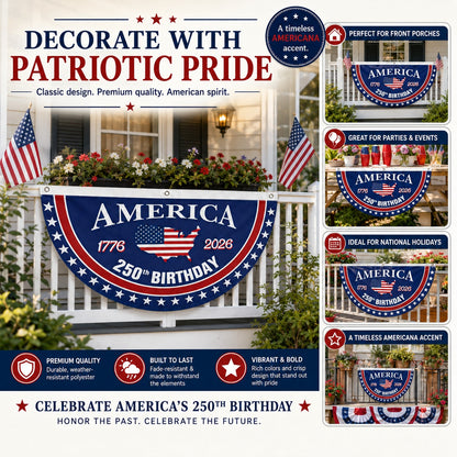 🦅🎆 Patriotic Best Seller  USA 250th Anniversary Flag Banner – Honor the American Spirit