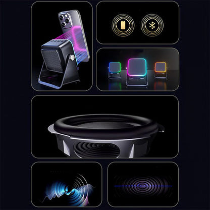 3-in-1 Wireless Speaker Phone Stand with Power Bank