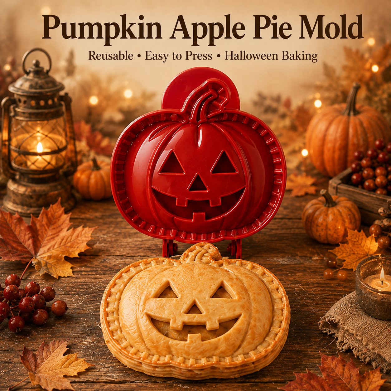 🎃 8-Piece Halloween Mini Hand Pie Mold Set – Spooky Pastry Cutters & Presses