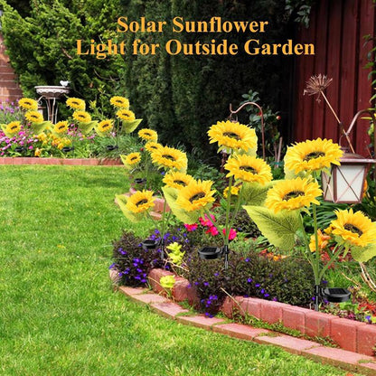 🌻Solar LED Sunflower Garden Lights, Realistic Night Glow for Yard, Lawn, Patio and Porch Decoration, Waterproof IP65