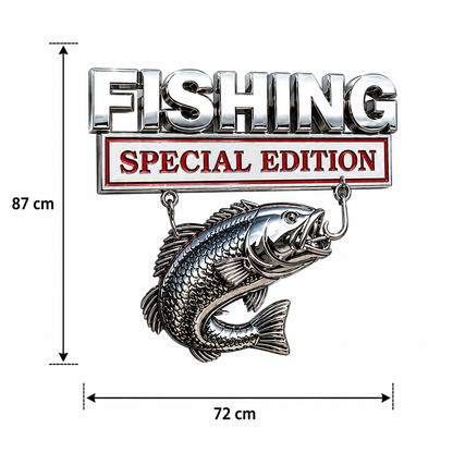 🎣 Fishing Special EditionTM Premium 3D Metal Vehicle Emblem Badge