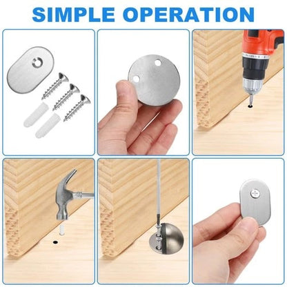 🔥HOT SALE🔥Hidden Stainless Steel Rubber Dual-use Door Stopper Door Holders