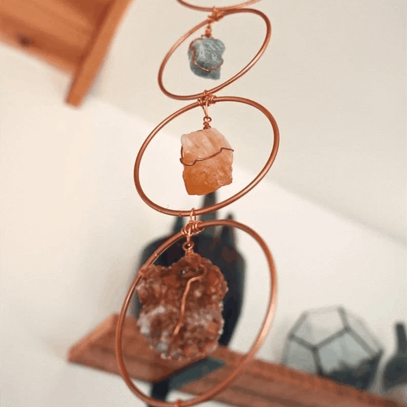 🧵 Handwoven 7 Chakra Crystal Wall Hanging – Tree of Life Energy Decor 🌈✨