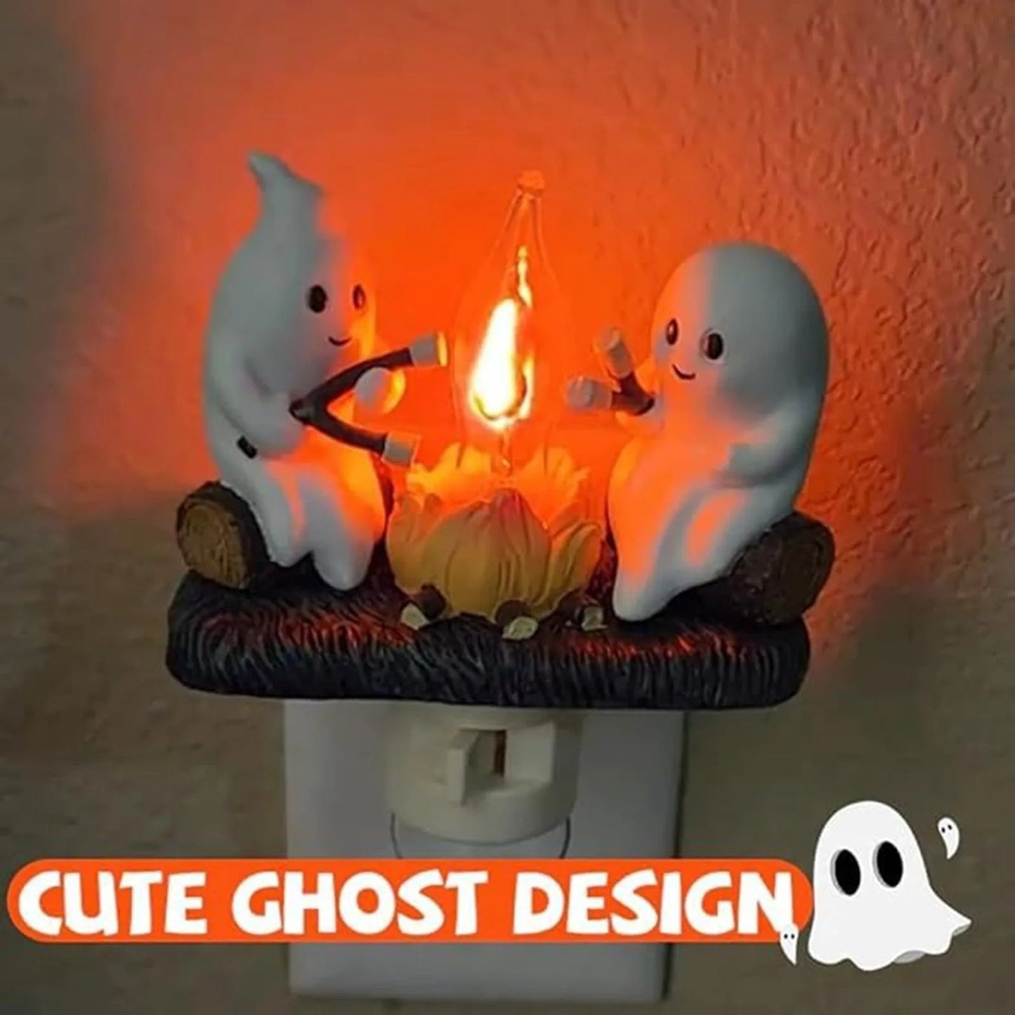 🔥Last Day Sale Price | 2026 Ghost Campfire Flickering Nightlight✨🔥👻