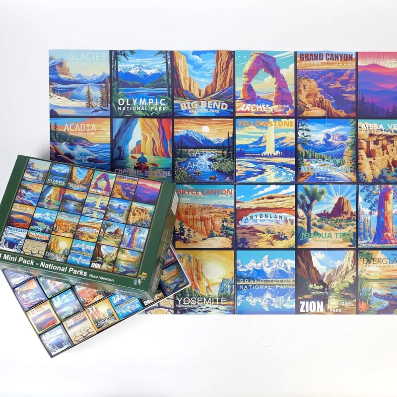 🧩 24-Day Jigsaw Puzzle Advent Calendar – 1000 Pieces, 24 Mini Packs