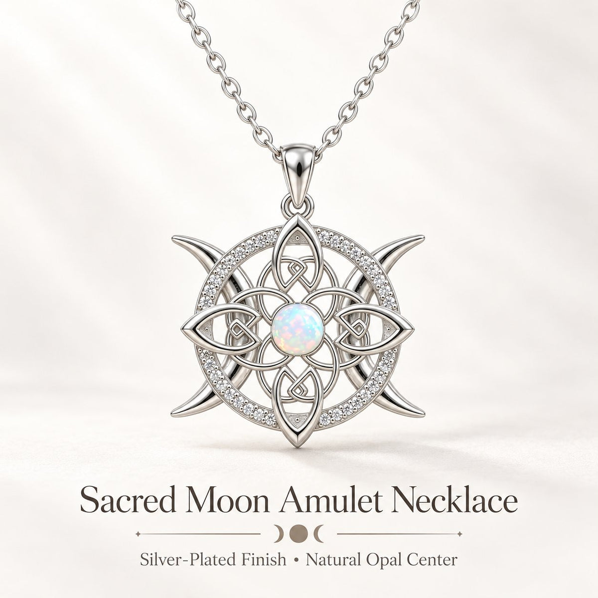 🌙 Sacred Moon Amulet Necklace