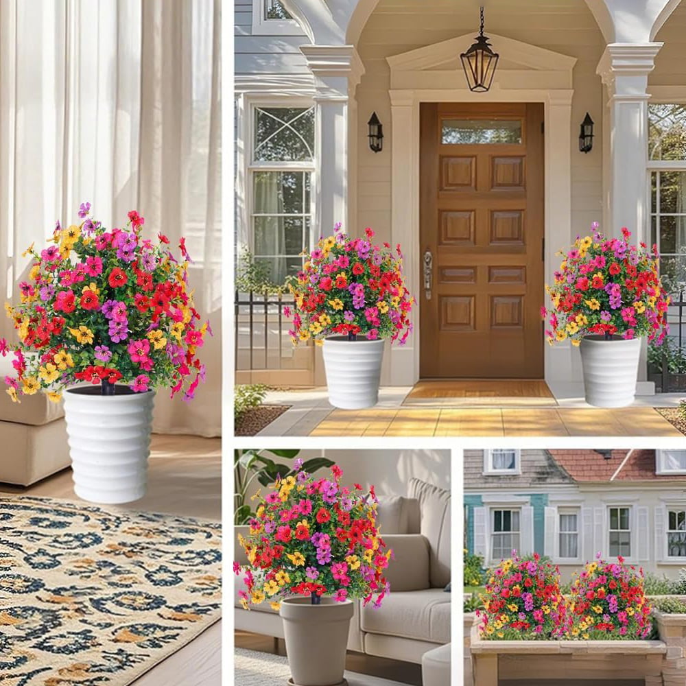 🔥 Best Seller🌸 🌿 UV-Resistant & Waterproof Artificial Daisy & Eucalyptus Stakes – Indoor & Outdoor Floral Decor