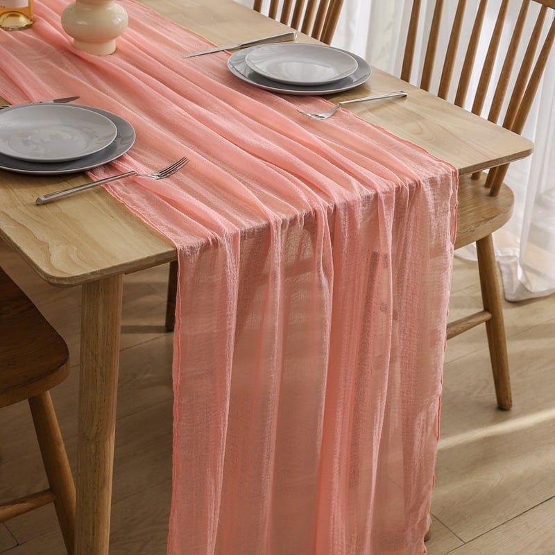 Cheesecloth Table Runner 120 Inches for Party Home Decorations