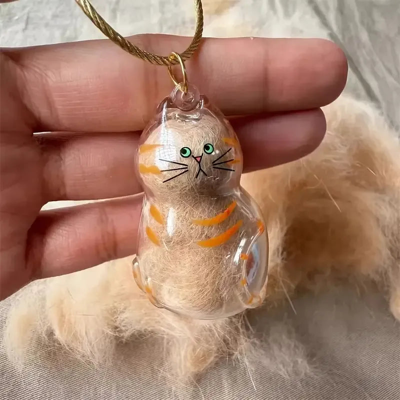 🐾Pet Hair Memorial Capsule Keychain