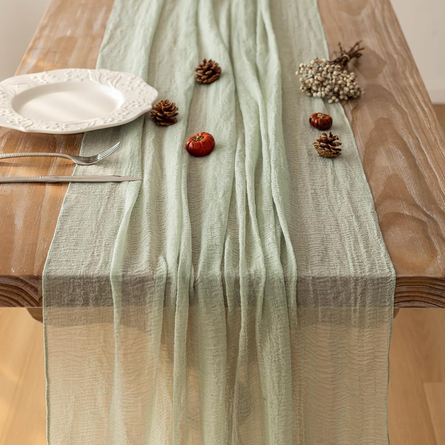 Cheesecloth Table Runner 120 Inches for Party Home Decorations