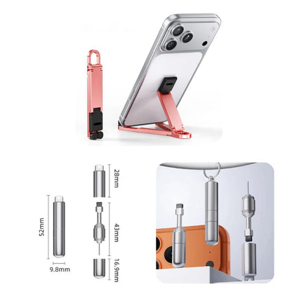 Mini Aluminum Phone Stand Keychain Foldable Desktop Holder