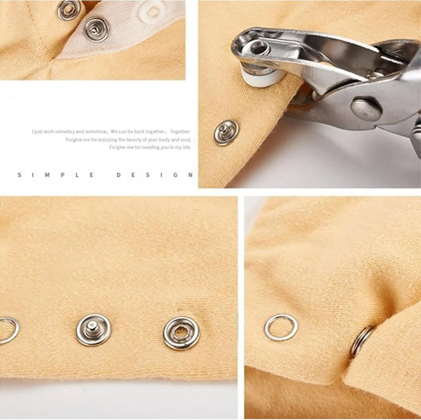 🔥HOT SALE 49% OFF✨100 pcs Invisible Colored Metal Buckle & Manual Pressure Pliers Kit