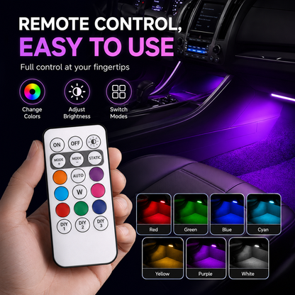 🔥2026 Hot Sale🔥 🚗✨ Remote Control Car Ambient Strobe Light 🌈⚡ Colorful Glow & Night Visibility
