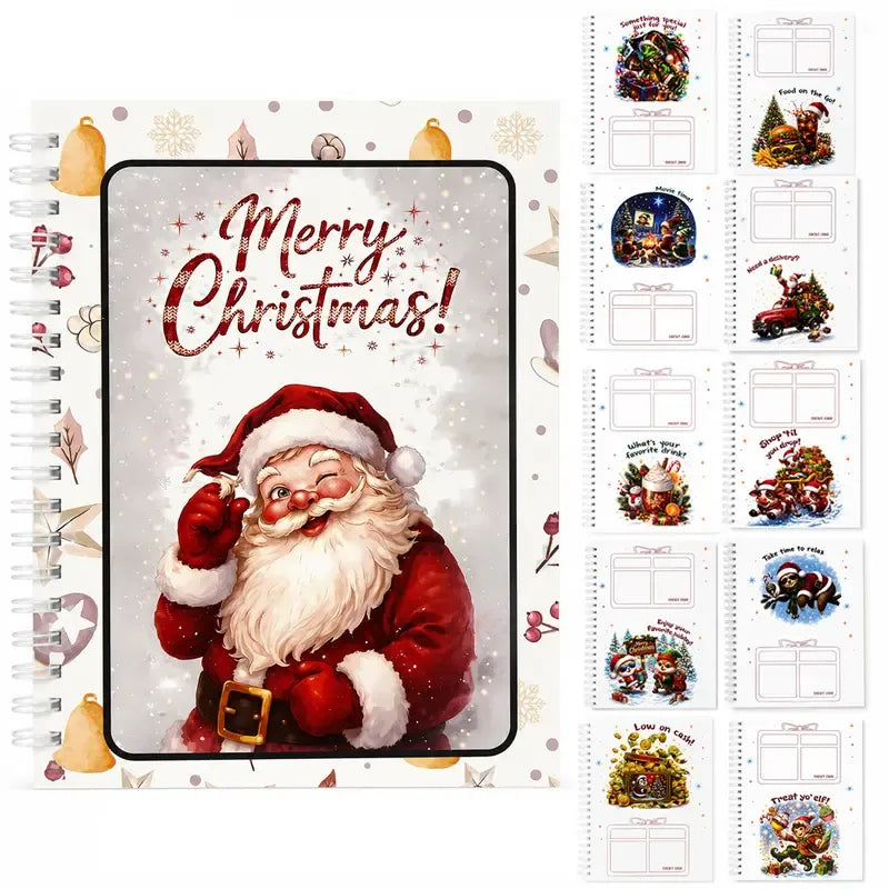 🔥🎁50% OFF!!!🎅Christmas Gift Card Booklet -👍DIY Spiral-Bound Christmas Gift Card Holder Book
