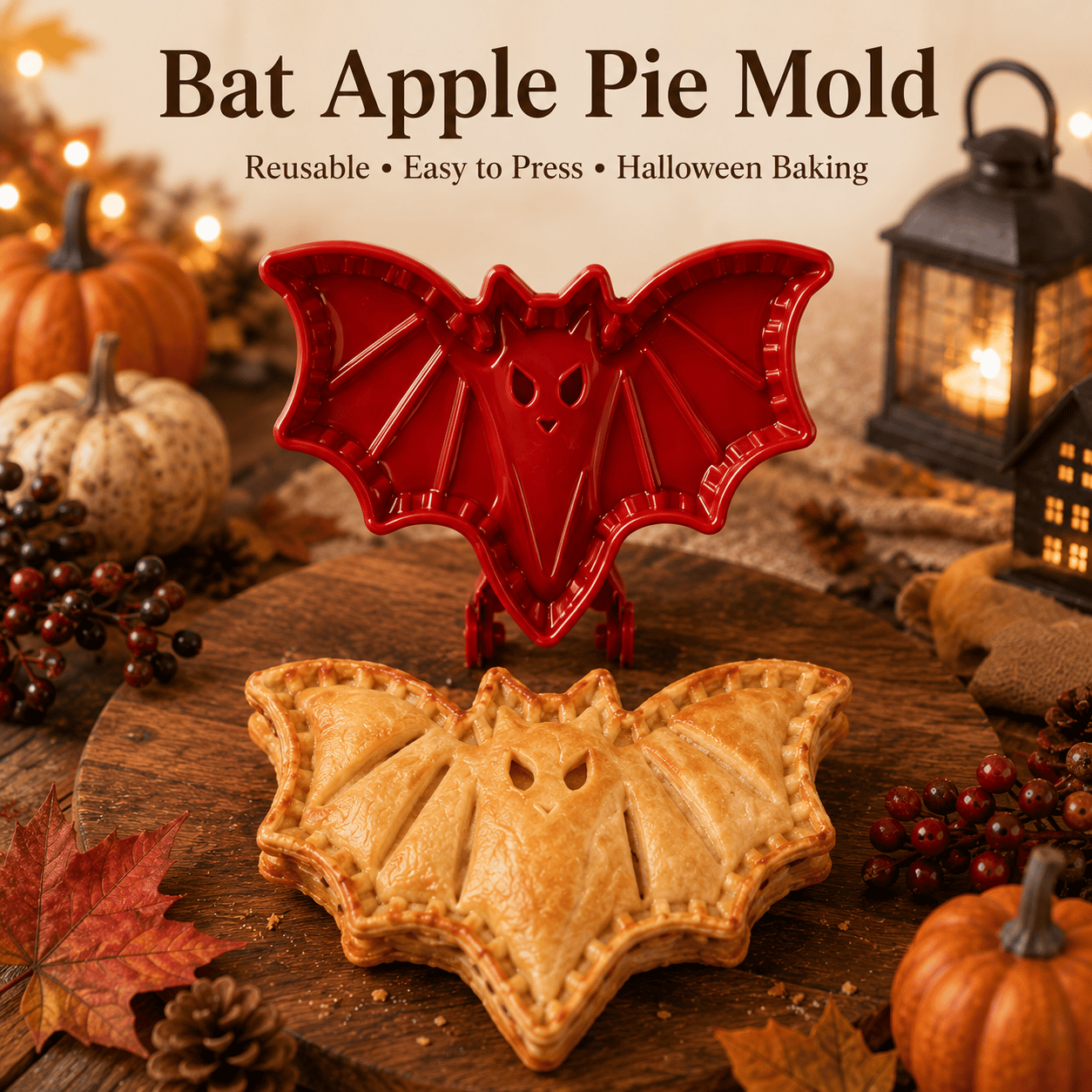 🎃 8-Piece Halloween Mini Hand Pie Mold Set – Spooky Pastry Cutters & Presses