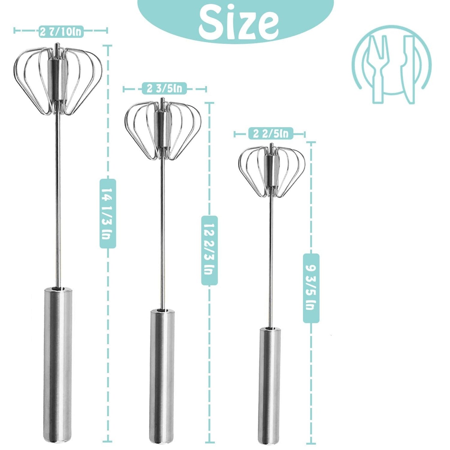 🔥 Hot Sale! Push Rotary Whisk Set – Mix Faster with Less Effort 🍳