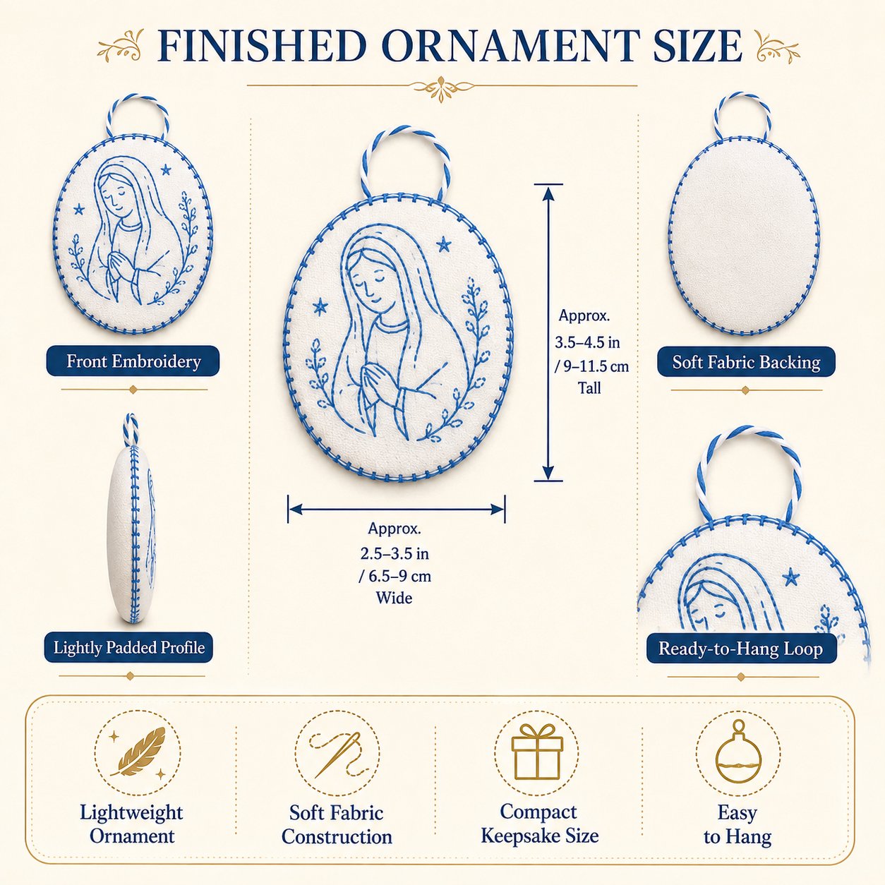 🔥2026 Christmas Hot Sale🎄 DIY Christmas Embroidery Ornament Kit for Beginners 🧵