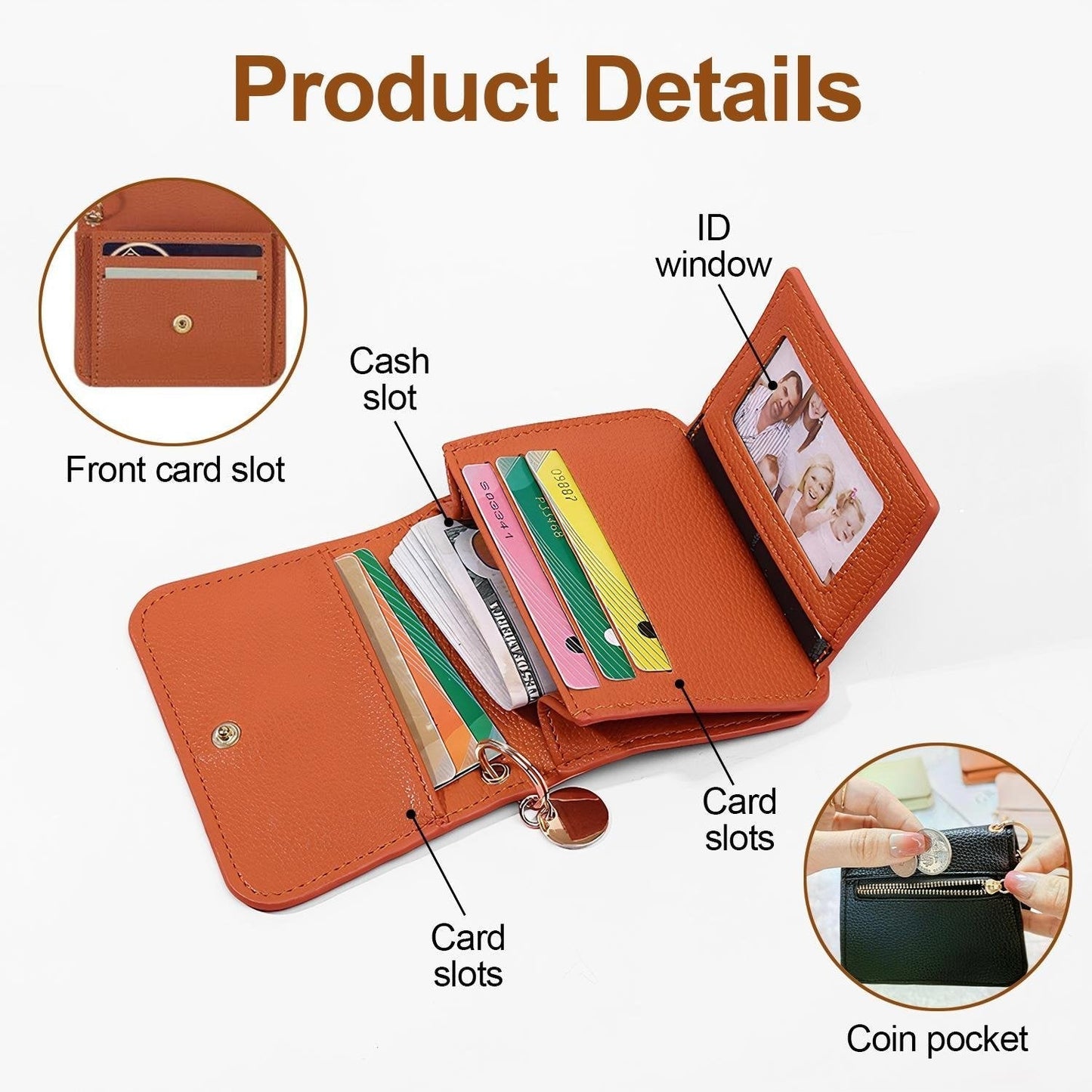 👛 Compact RFID Wallet for Women – Fashionable Card Organizer & Coin Purse 💕