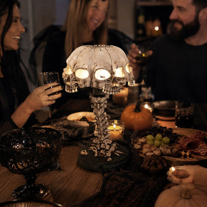 💀🖤Four-Skull Gothic Sculptural Lamp Interwoven Skull Bone Ambient Light for Dark Style Indoor Decor(📦Buy 2 Free Shipping)