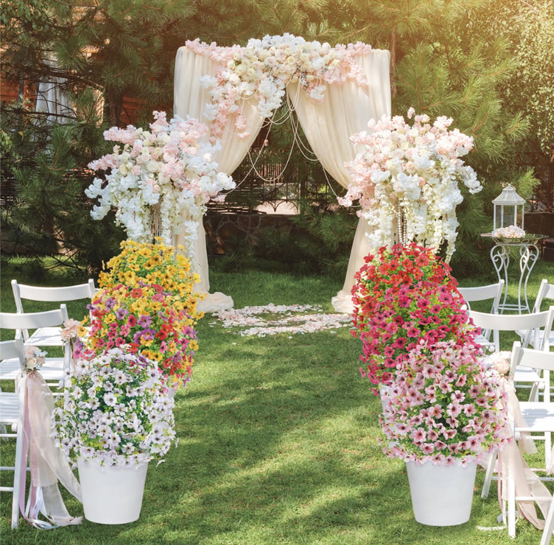 🔥 Best Seller🌸 🌿 UV-Resistant & Waterproof Artificial Daisy & Eucalyptus Stakes – Indoor & Outdoor Floral Decor
