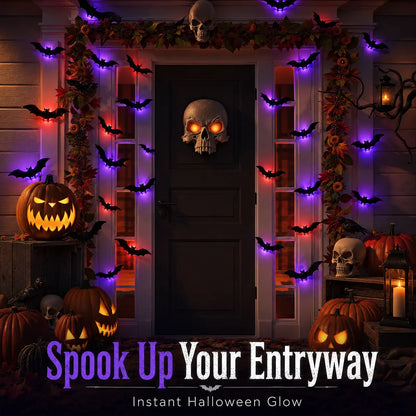 🎃 Ready for Halloween? LED Glowing Bat Wall Lights for Spooky Day🦇✨