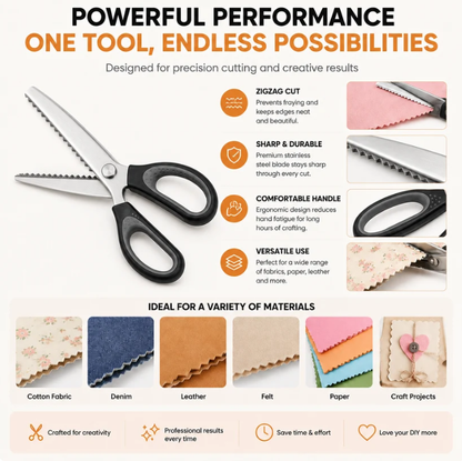 Multipurpose Pinking Shears Serrated Scissors
