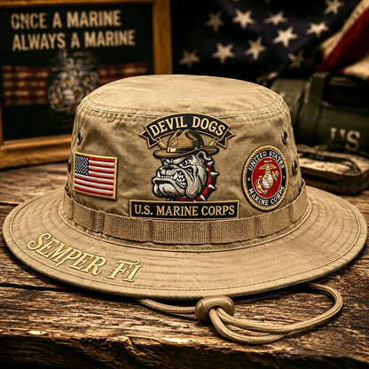 Last Day Promo: 43% OFF -🐾U.S. Marine Corps Devil Dogs Tribute Boonie Hat