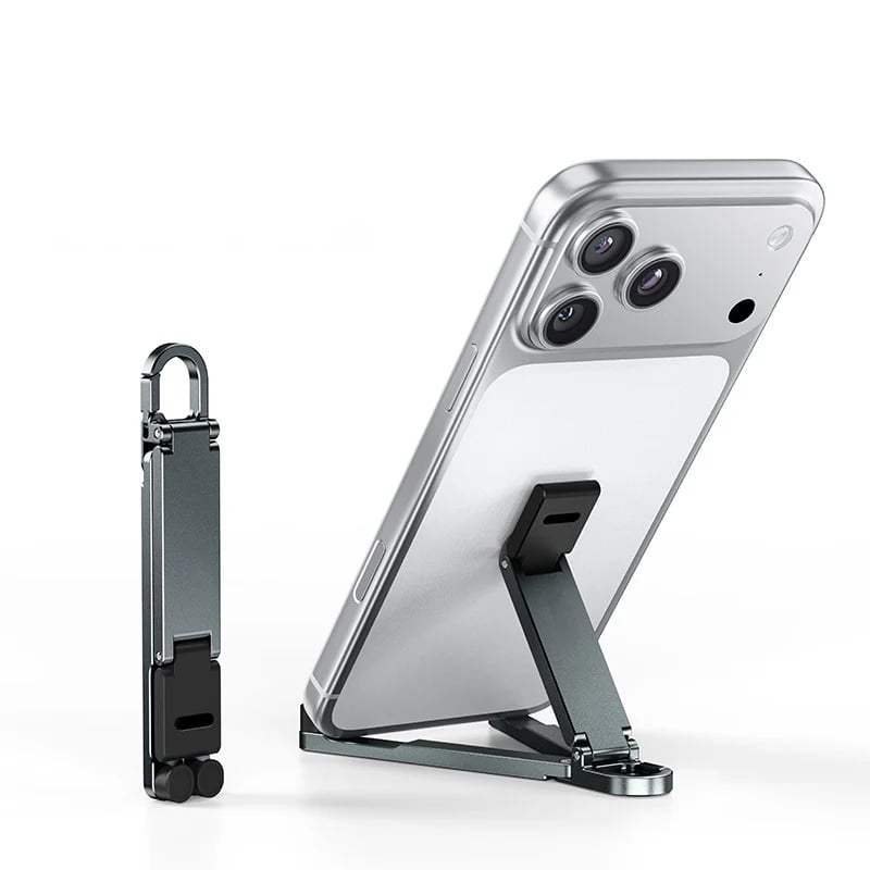 Mini Aluminum Phone Stand Keychain Foldable Desktop Holder