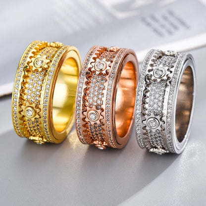 💍 Personalized Rotatable Gear Ring ✨