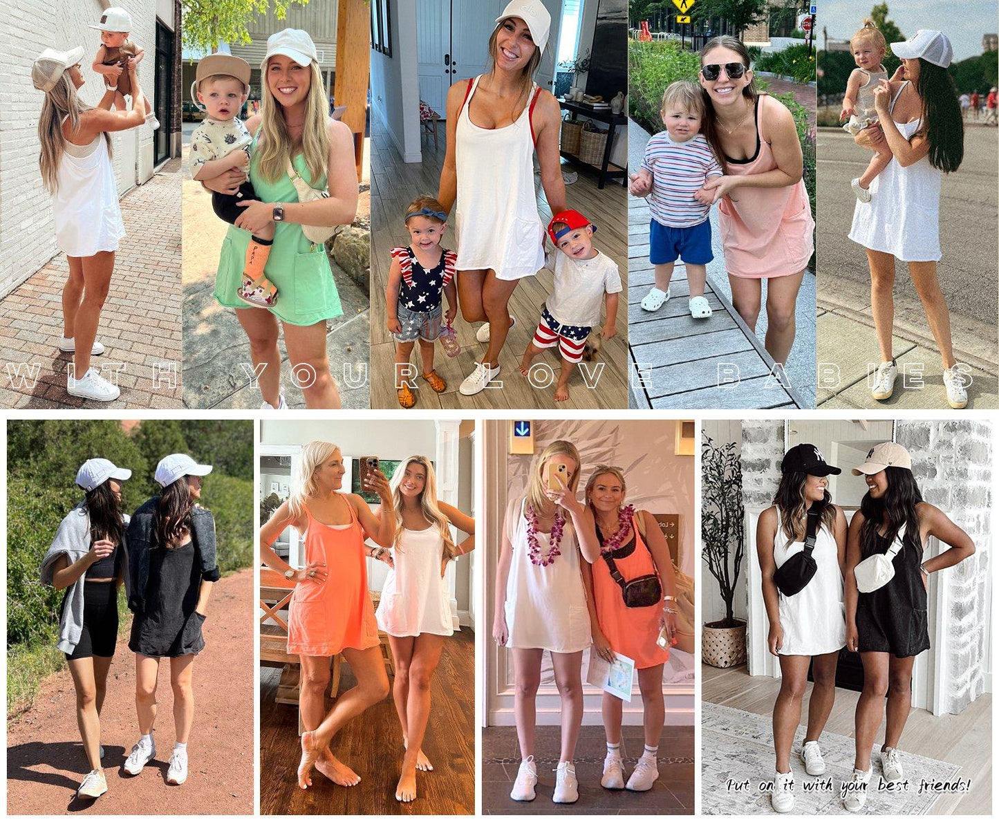🔥Women's Sleeveless Sports Dress - Athletic V-Neck Spaghetti Strap Mini Sundress