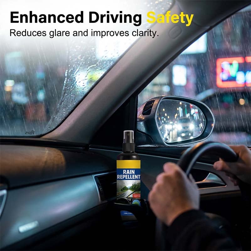🔥 Hot Sale 50% OFF | 🚗 Crystal Clear Windshield Rain Repellent Spray | Keep Your View Clear in Wet Weather