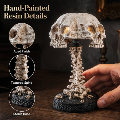 💀🖤Four-Skull Gothic Sculptural Lamp Interwoven Skull Bone Ambient Light for Dark Style Indoor Decor(📦Buy 2 Free Shipping)