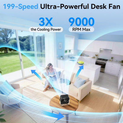 🔥 Hot Sale 50% OFF | 🌬️ Turbo Desk Cooling Fan | Ultra-Quiet Airflow with Digital Display