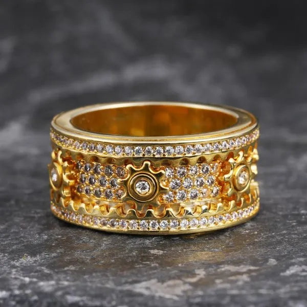 💍 Personalized Rotatable Gear Ring ✨