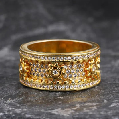 💍 Personalized Rotatable Gear Ring ✨