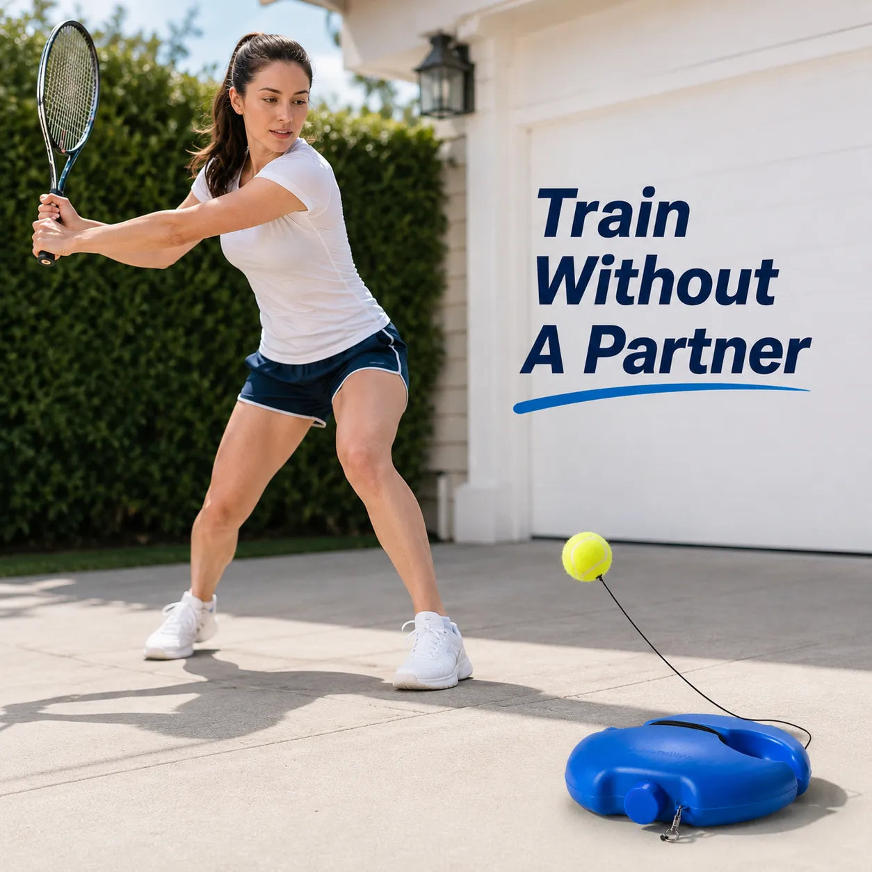 🎾 Solo Tennis Trainer With Round Base