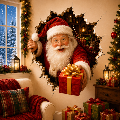 🔥Last Day 50% OFF-19.7'' Christmas Break-In Wall Decal