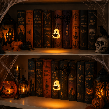 🔥 Ghost Bookshelf Lantern for Cozy Reading Corners 👻📚