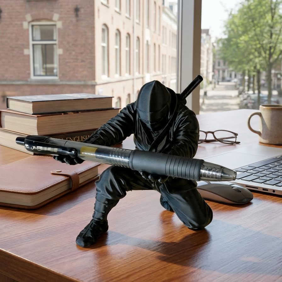 🔥 Hot Sale 50% OFF | Samurai Desk Pen Holder ⚔️ 3D Printed Organizer for Pens, Pencils & Accessori