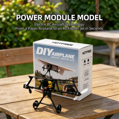 ✈️ RC Paper Airplane Kit | Gyro Stabilizer, Dual Propellers, DIY Flying Toy