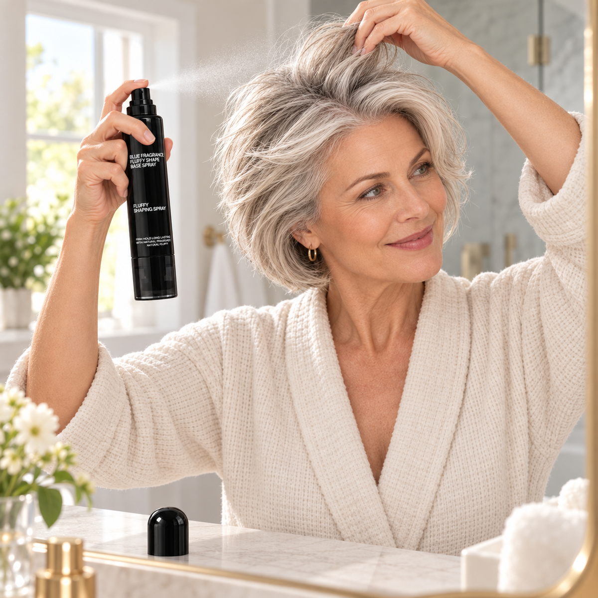 🎉50% Off! 👩 Peach-scented volumizing & setting spray—for lightweight, bouncy hair and long-lasting hold.