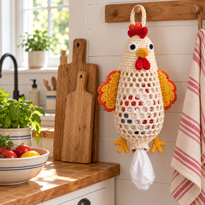 🧶Crochet Animal Bag Holder Diy Kit – Cute & Functional Hanging Storage Craft Kit