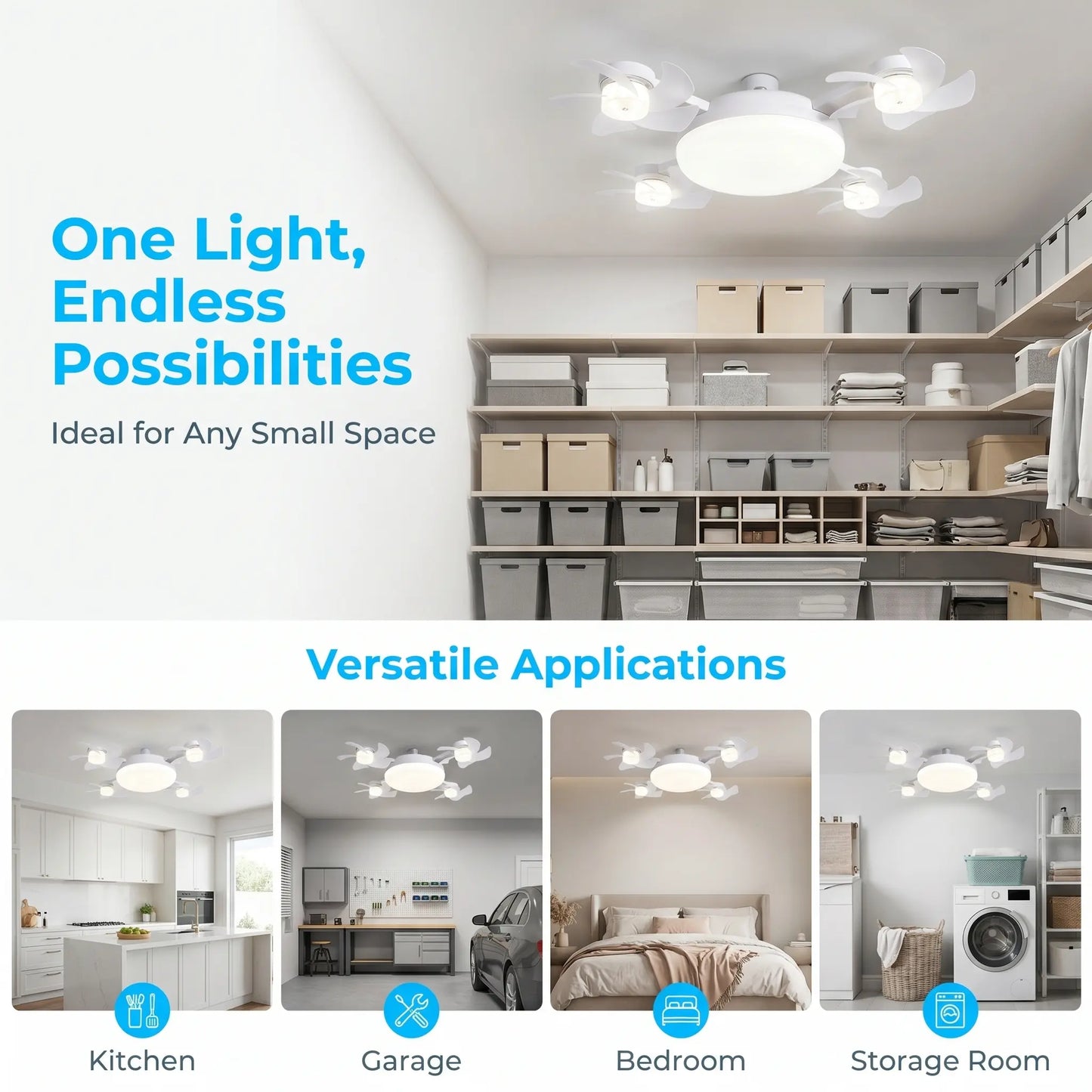 🔥 2026 Hot Sale | E27 Ceiling Fan Light – Cool Air & Bright LED Light in One 💡