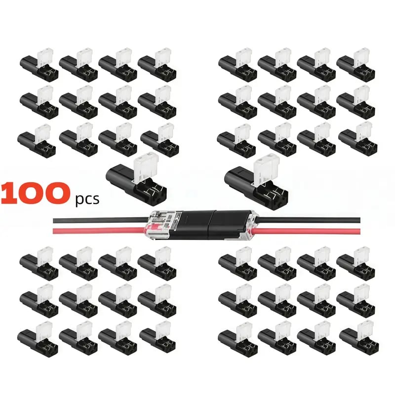 Flash Sale⚡20K+ SOLD!🔥Double-Wire Plug-in Connector Led Light Strip Connectors 2 Pin