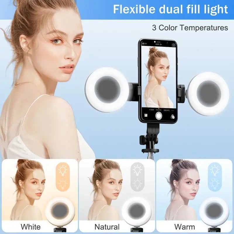 🔥48% Off📱6-in-1 Wireless Selfie Stick with Dual Fill Lights