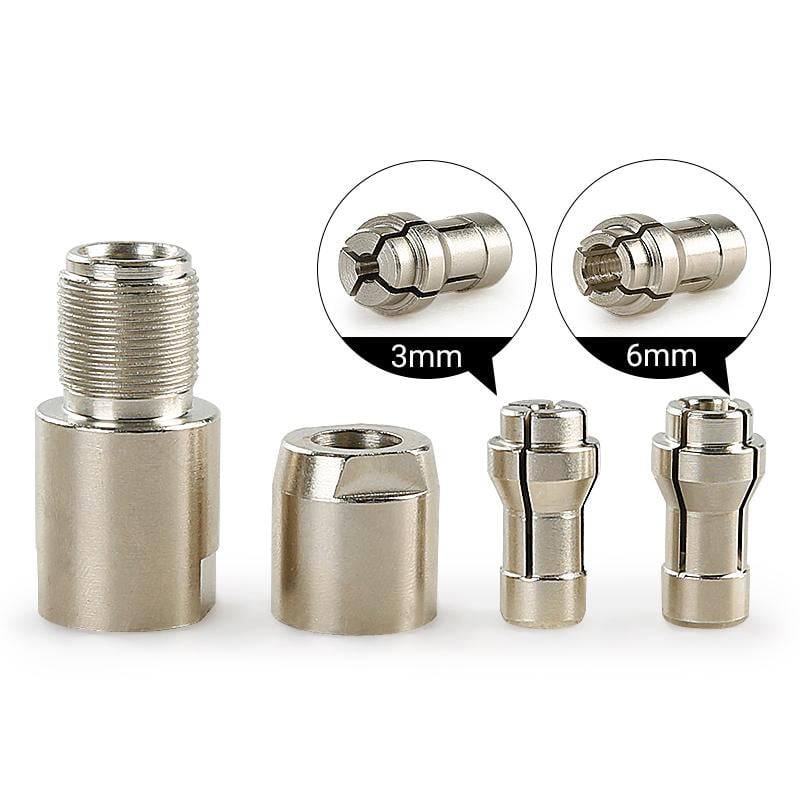🔥 Hot Sale 50% OFF | 🔧 Angle Grinder Conversion Kit | 3mm & 6mm Dual Collet for Precision Grinding