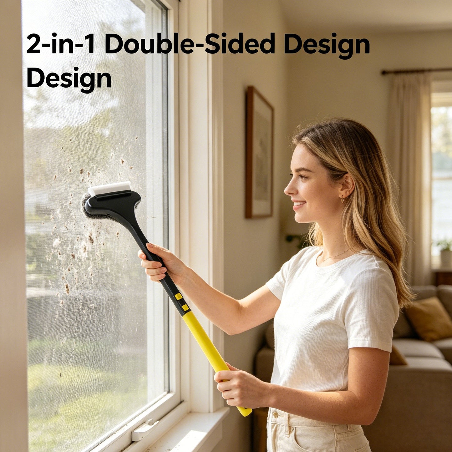 🧼2-in-1 Window & Surface Cleaning Brush – Wet & Dry Dual Use